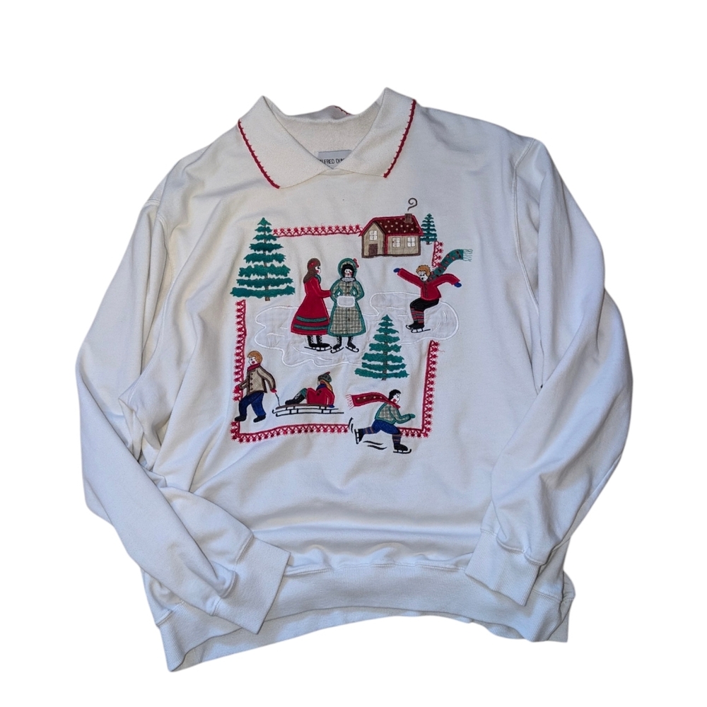 Beautiful Vintage Alfred Dunner Chrisosweatwr Size 2x